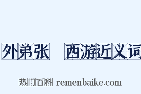 外弟张湜西游近义词是什么意思的图片